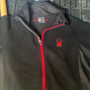 Spyder Men's Performance Jacket in Black with Red Details